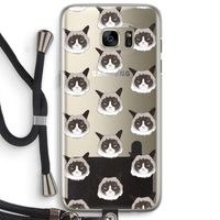 It's a Purrr Case: Samsung Galaxy S7 Edge Transparant Hoesje met koord