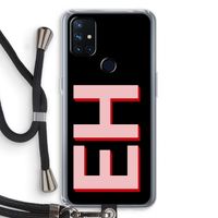 Monogram: OnePlus Nord N10 5G Transparant Hoesje met koord