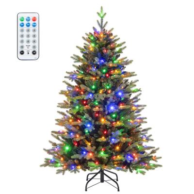 150 cm Kunstkerstboom Kerstboom met 844 Takpunten 250 LED-lichten 11 Lichtmodi 3 Automatische Timers Groen