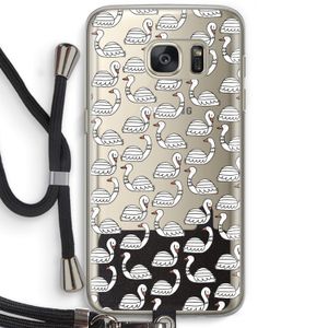 Zwanen: Samsung Galaxy S7 Transparant Hoesje met koord