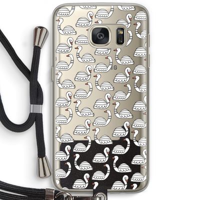 Zwanen: Samsung Galaxy S7 Transparant Hoesje met koord