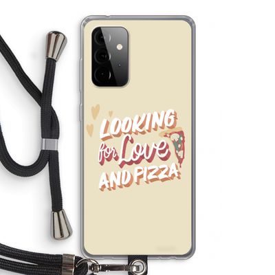 Pizza is the answer: Samsung Galaxy A72 5G Transparant Hoesje met koord