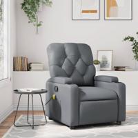 Massagestoel van grijs kunstleer
