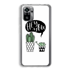 Hey you cactus: Xiaomi Redmi Note 10S Transparant Hoesje