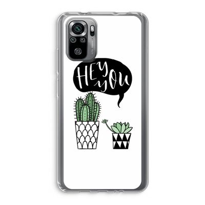 Hey you cactus: Xiaomi Redmi Note 10S Transparant Hoesje