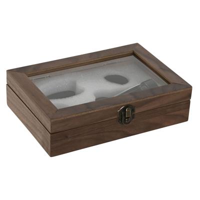 Set van Wijn Accessoires Home ESPRIT Zwart Natuurlijk Roestvrij staal Hout MDF 21 x 14,5 x 5,4 cm