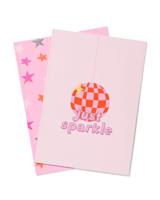 HEMA Schriften A4 Lijnen Roze - 2 Stuks