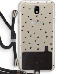 Kleine kattenkopjes: Samsung Galaxy J7 (2017) Transparant Hoesje met koord