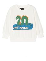 Mini Rodini sweat à imprimé graphique Loch Ness - Blanc