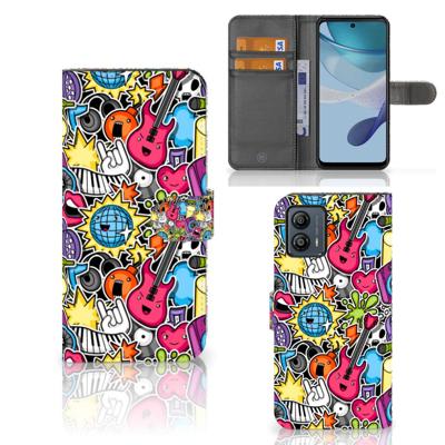 Motorola Moto G53 | Wallet Case | met Pasjes | Punk Rock