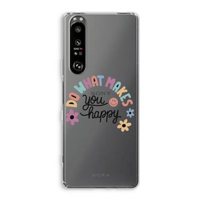 Happy days: Sony Xperia 1 III Transparant Hoesje