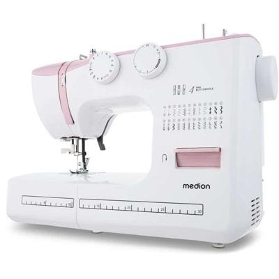 Naaimachine - MEDION - SM 60 - 62W - 24 steken + dubbele steken - 700 tpm - LED - Roze