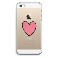 Hartje: iPhone 5 / 5S / SE Transparant Hoesje