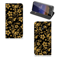 Nokia 2.2 Smart Cover Gouden Bloemen