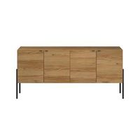 Parisot dressoir Junto - eiken/zwart - 84x184x40 cm - Leen Bakker - thumbnail