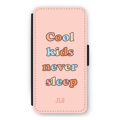 Cool Kids Never Sleep: iPhone 12 Pro Max Flip Hoesje