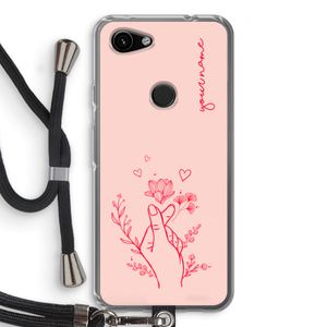 Giving Flowers: Pixel 3a Transparant Hoesje met koord