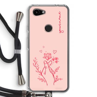 Giving Flowers: Pixel 3a Transparant Hoesje met koord