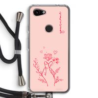 Giving Flowers: Pixel 3a Transparant Hoesje met koord