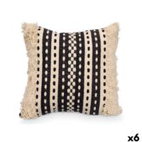 Kussen Gift Decor Zwart Beige 45 x 15 x 45 cm (6 Stuks)