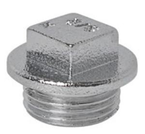Kirchhoff Messing stekker, chroom, 1/2"ET - 989422155