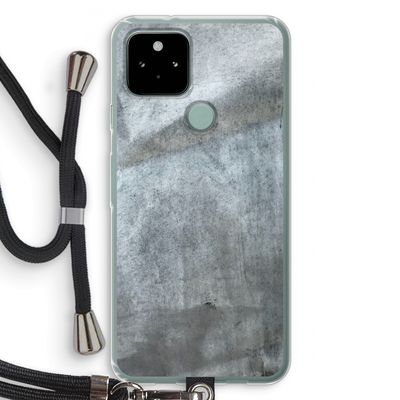 Grey Stone: Pixel 5 Transparant Hoesje met koord