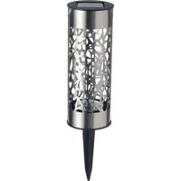 GALIX G4445 roestvrijstalen zonneterminal - Te installeren of te planten - H28cm - Warm wit