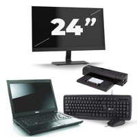 Dell Latitude E6500 - Intel Core 2 Duo - 15 inch - 4GB RAM - 240GB SSD - Windows 10 Home + 1x 24 inch Monitor - thumbnail