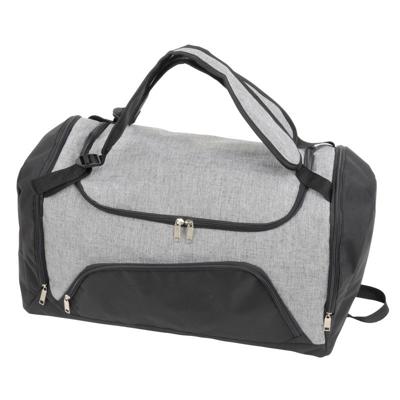 Sporttas - weekendtas - rugtas - grijs/wit - met schoenenvak - 55 x 30 x 28 cm - 45 liter - reistas