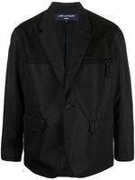 Comme des Garçons Homme blazer à empiècements contrastants - Noir