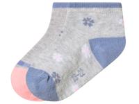lupilu 2 Paar kinder sokken (Bloemen/grijs/blauw/roze, 19/22)