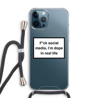 I'm dope: iPhone 12 Pro Transparant Hoesje met koord