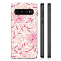 Samsung Galaxy S10 Skin Case Pink Flowers