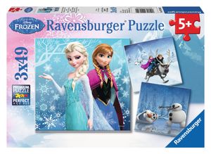 Ravensburger puzzel Disney Frozen avontuur in winterland - 3 x 49 stukjes