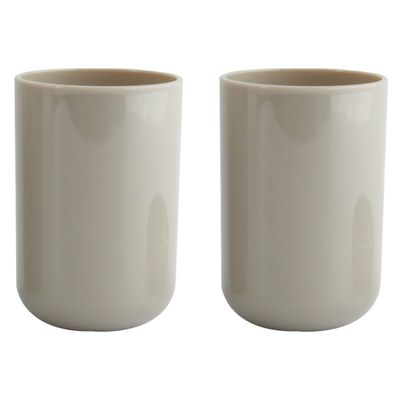 Drinkbeker/limonadebeker - 4x - PS kunststof - taupe - 490 ml