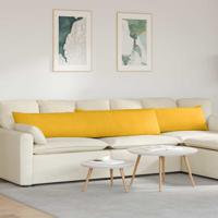 Sofa Kussens 2 pcs Lichtgeel 200 x 40 cm Katoen Stof Sofa Kussens 2 pcs Lichtgeel 200 x 40 cm Katoen Stof
