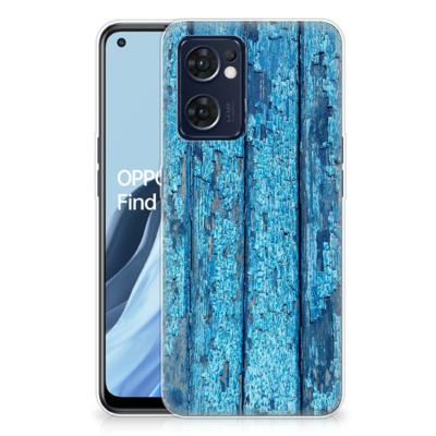 OPPO Reno 7 5G | Find X5 Lite | Bumper Hoesje | Wood Blue