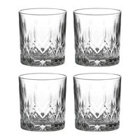 LAV whisky/water/drinkglazen Odin - gedecoreerd glas - 4x stuks - 330 ml