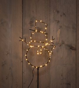 B.O.T. Outdoor Black Snowman On Stick 23X100 cm56Led Classic - Anna's Collection