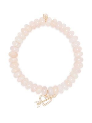 Sydney Evan bracelet en or 14ct à perles de cyanite - Tons neutres
