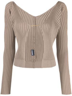 Jacquemus cardigan La maille Pralù Longue - Tons neutres