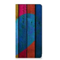 Samsung Galaxy S23 FE Book | Wallet Case | Wood Heart - Cadeau voor je Vriend