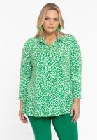 Yoek Blouse A-lijn GREEN LEO | Groen | Maat 54/56