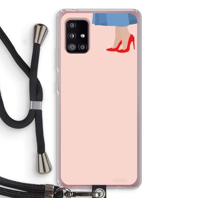 High heels: Samsung Galaxy A51 5G Transparant Hoesje met koord