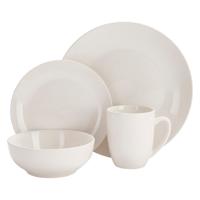 Servies set - 16-delig - wit - porselein - dinerservies - tafelservies - 4 personen