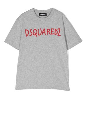 DSQUARED2 KIDS t-shirt à logo imprimé - Gris