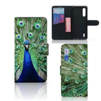 Xiaomi Mi 9 Lite | Telefoonhoesje | Met pasjeshouder | Pauw