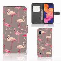 Samsung Galaxy A10 Telefoonhoesje met Pasjes Flamingo - thumbnail