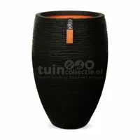 Capi Vaas Elegant Rib Ø56cm Zwart