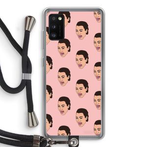 Ugly Cry Call: Samsung Galaxy A41 Transparant Hoesje met koord